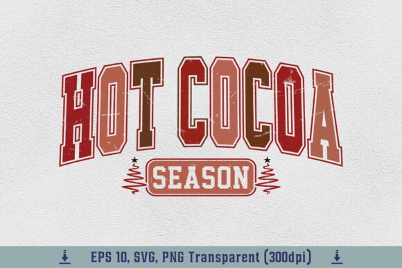 Christmas Hot Cocoa Season SVG for Real Embroidery Projects