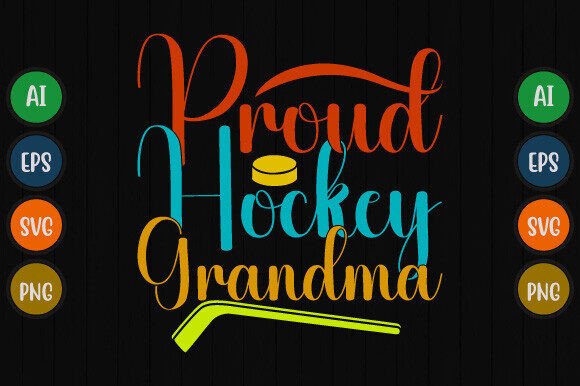Proud Hockey Grandma T Shirt Design: A Thoughtful Embroidery Asset