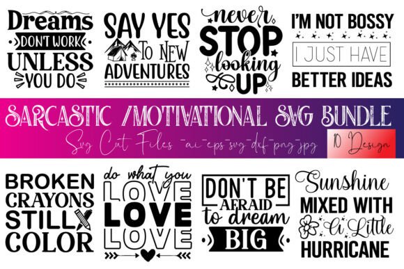 Sarcastic SVG Bundle: A Motivational Twist for Embroidery Projects
